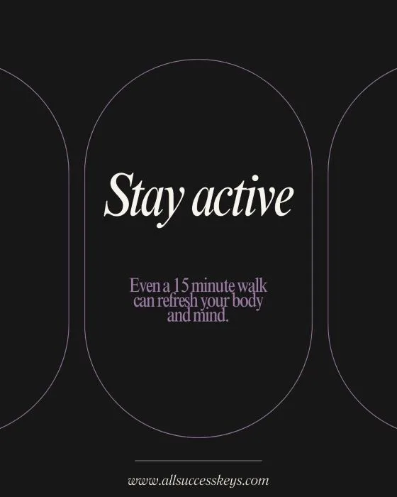 Movement is the catalyst for energy. Regular physical activity is essential for maintaining high energy levels, fueling creativity, and enhancing productivity. Integrate short, vigorous activities into your schedule,15 minutes of walking or stretching can significantly boost mental clarity and spark creativity. Embrace a community challenge: share your progress online, fostering accountability and motivation.